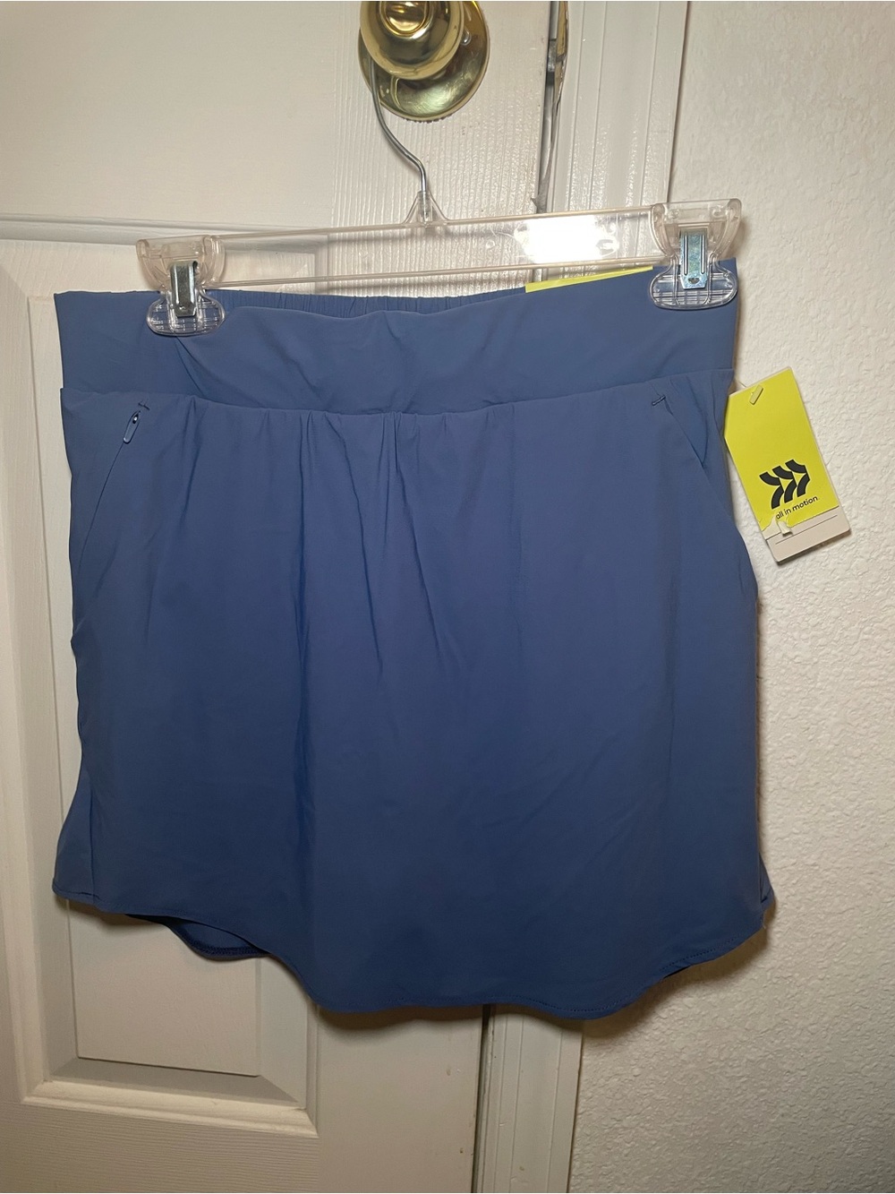 Blue Athletic Skort with Elastic Waist & Pockets Size Small All in Motion